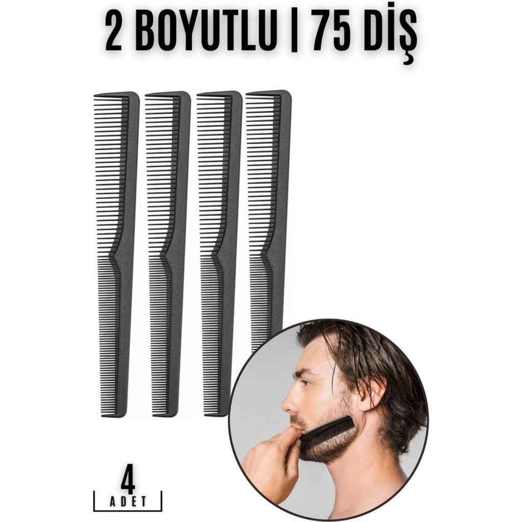 Sakal Bıyık Saç Tarağı 4 Lü Set Jess Design Diğer Fiyatı