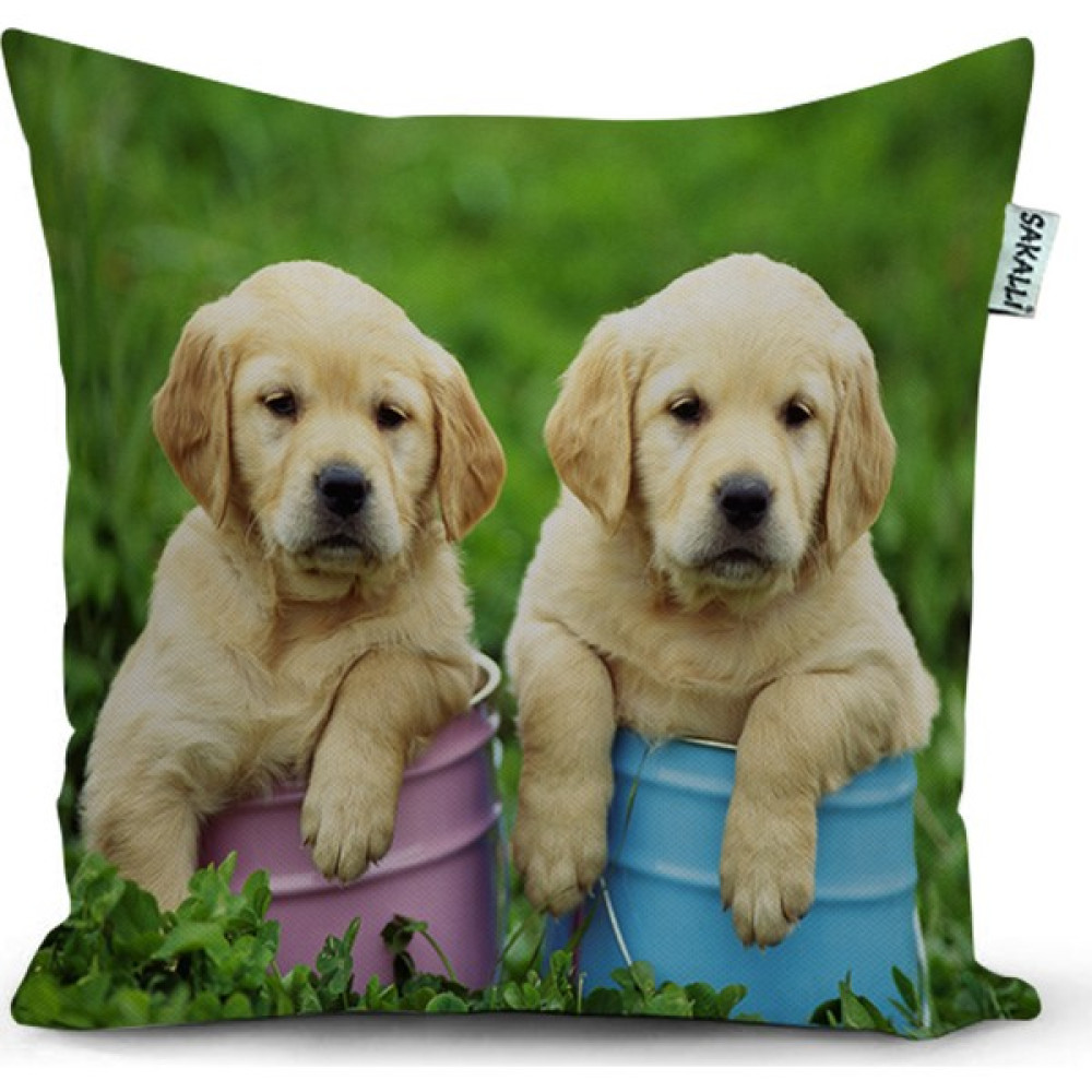 Sakallı Home Köpek Desenli 3D Baskılı Dekoratif Kırlent Kılıfı Kırlent / Mobilya Yastığı Fiyatı