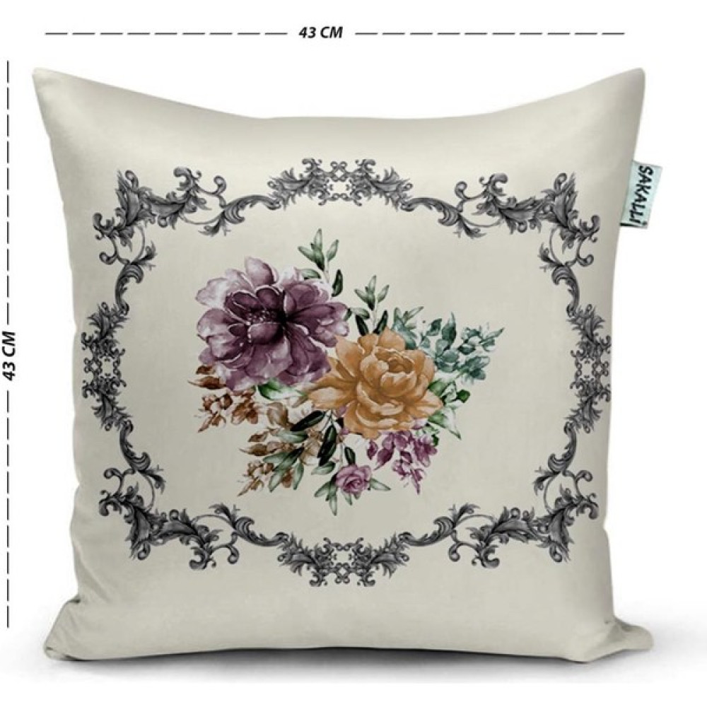 Sakallı Home Sakallı Kırlent 3D Baskılı Dekoratif Kırlent Kılıfı - 43 x 43 cm - Renkli Kırlent / Mobilya Yastığı Fiyatı