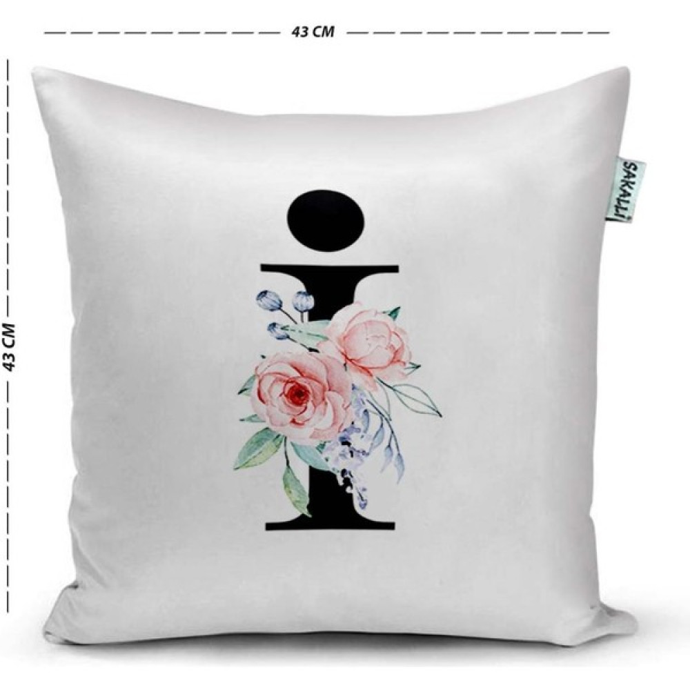 Sakallı Home Sakallı Kırlent Harfli Dekoratif Kırlent Kılıfı - 43 x 43 cm - Renkli Kırlent / Mobilya Yastığı Fiyatı