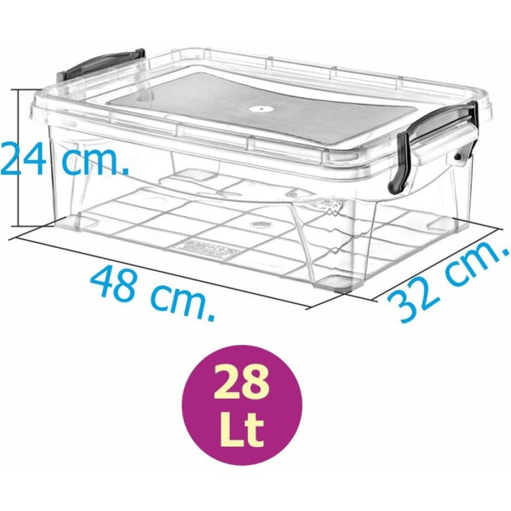 Saklama Kabı, Kiler Box, SA325 No:6 Erzak Kabı, Kilitli Saklama Kutusu, 28 Litre Saklama Kapları Fiyatı