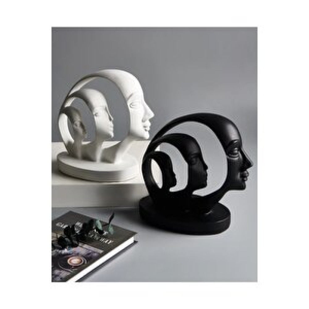 Saksı Deposu Soyut Aile Mask Heykeli 2'li Set Biblo Fiyatı
