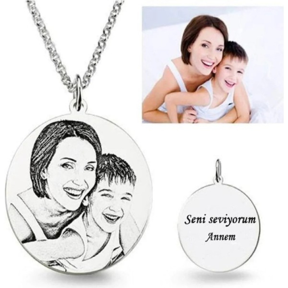 Sakura Accesories Resimli Lazer Çizimli Kişiye Özel Kolye Altın, Takı & Aksesuar Fiyatı