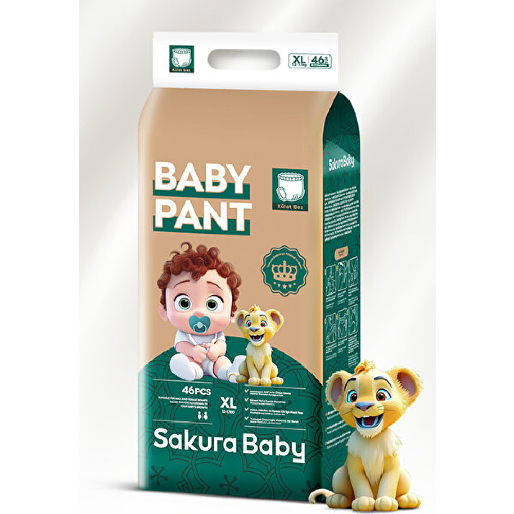 Sakura Baby Külot Bebek Bezi Xl Beden 12-17 kg 46 Adet 5 Numara Bebek Bezi Fiyatı