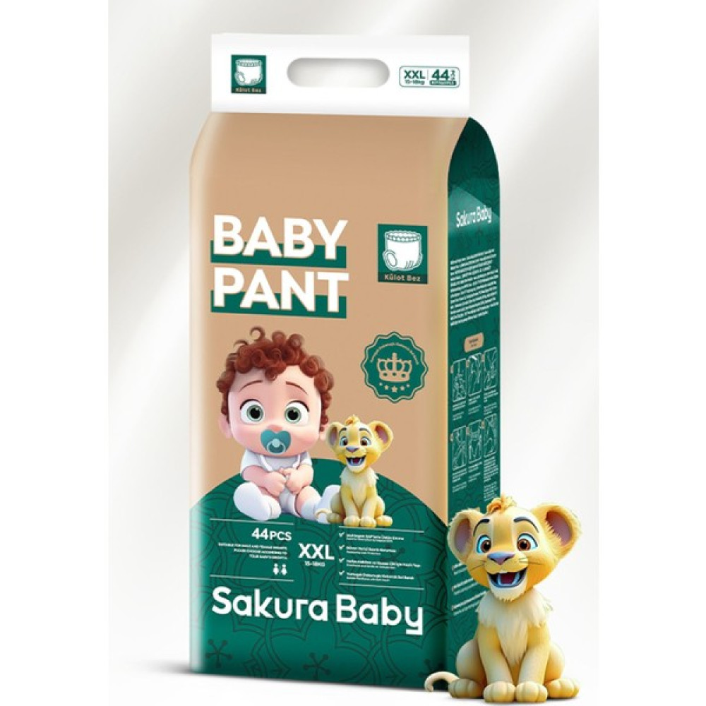 Sakura Baby Külot Bebek Bezi Xxl Beden 15-18 kg 44 Adet 6 Numara Bebek Bezi Fiyatı