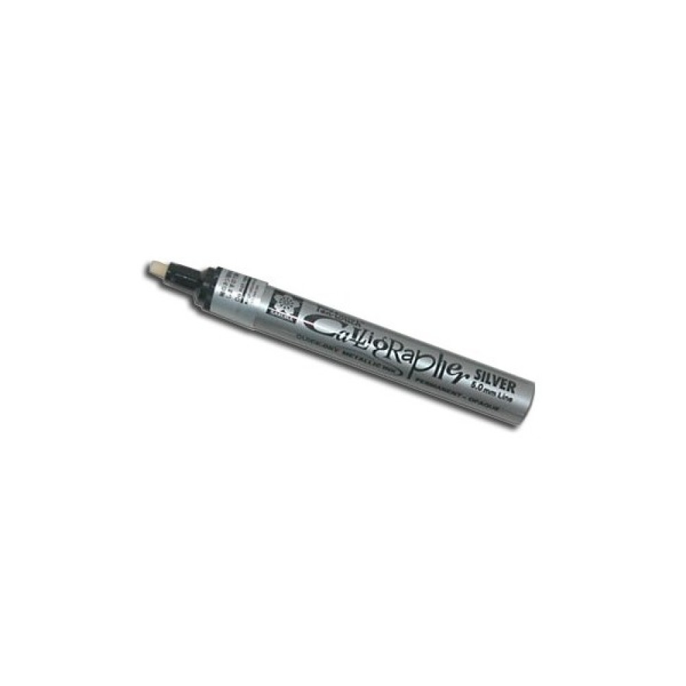 Sakura Pen-touch Calligraph Gümüş 5.0 mm Kesik Uç Kalem Sanatsal Malzemeler Fiyatı