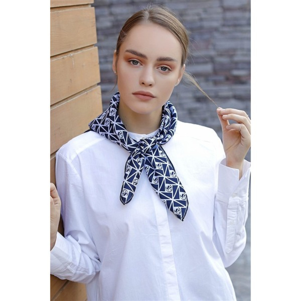 Şal Evi Kadın Fular Bandana lik Renkli Twill Eşarp Şal Lacivert Şal / Fular & Eşarp Fiyatı