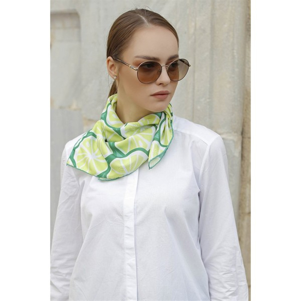 Şal Evi Kadın Fular Bandana lik Renkli Twill Eşarp Şal Lıme Şal / Fular & Eşarp Fiyatı