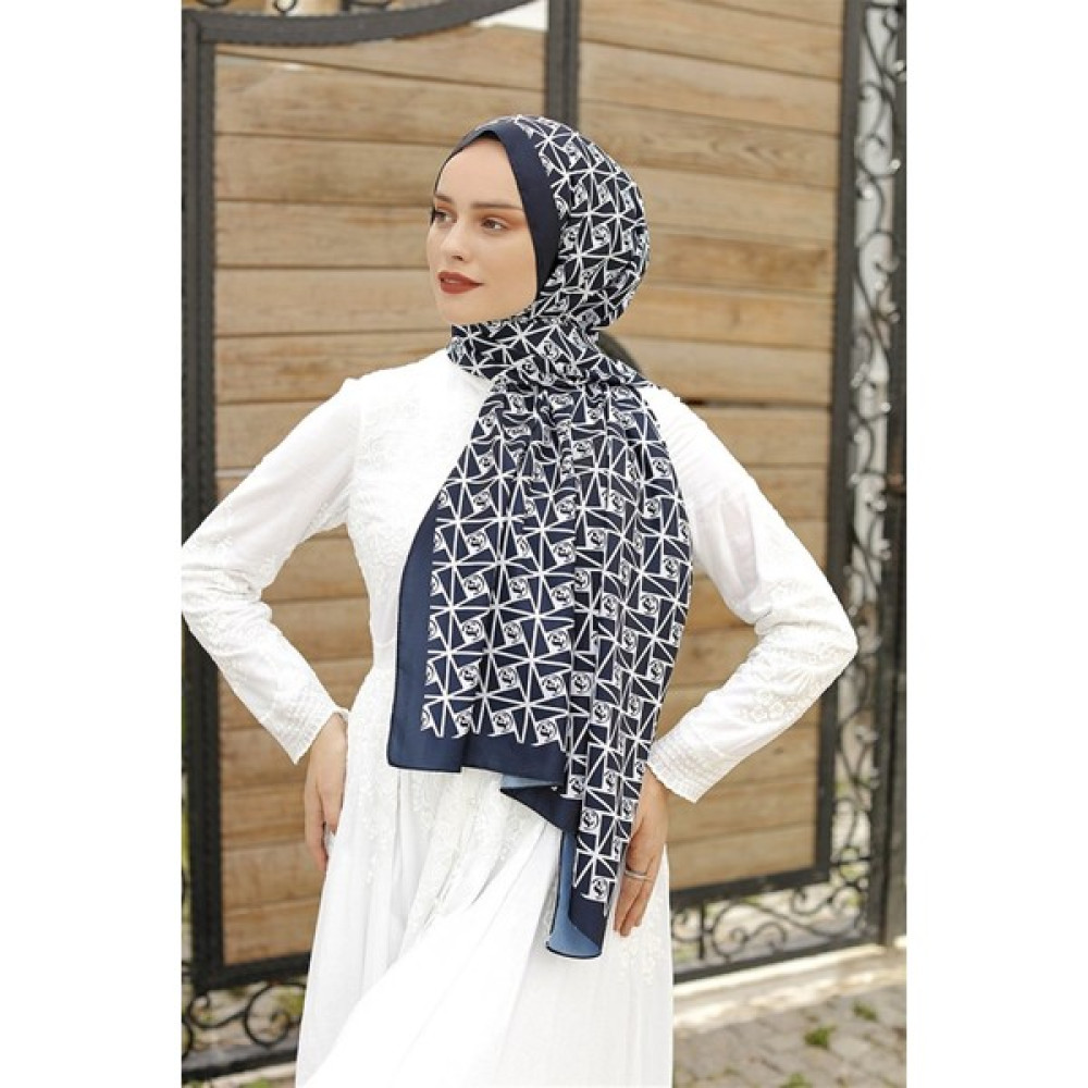Şal Evi Kadın Tesettür Twill Şal Eşarp Başörtü Aksesuar Lacivert Şal / Fular & Eşarp Fiyatı