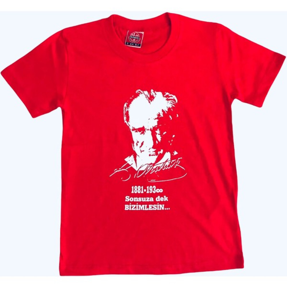 Salar Ticaret Kırmızı 23 Nisan 29 Ekim Pamuklu Atatürk Tişörtü Erkek Çocuk T-shirt Fiyatı
