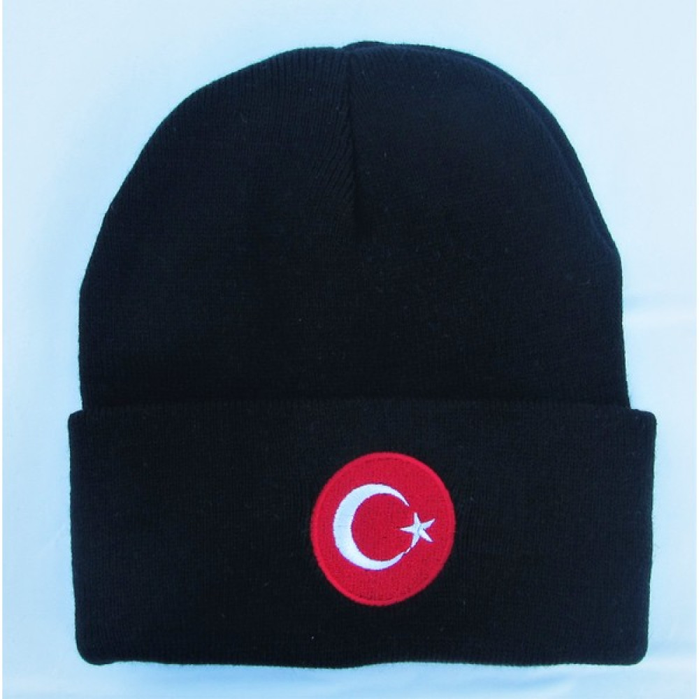 Salar Ticaret Salarticaret Siyah Renk Bere Türk Bayraklı Kışlık Akrilik Bere Erkek Şapkası Fiyatı