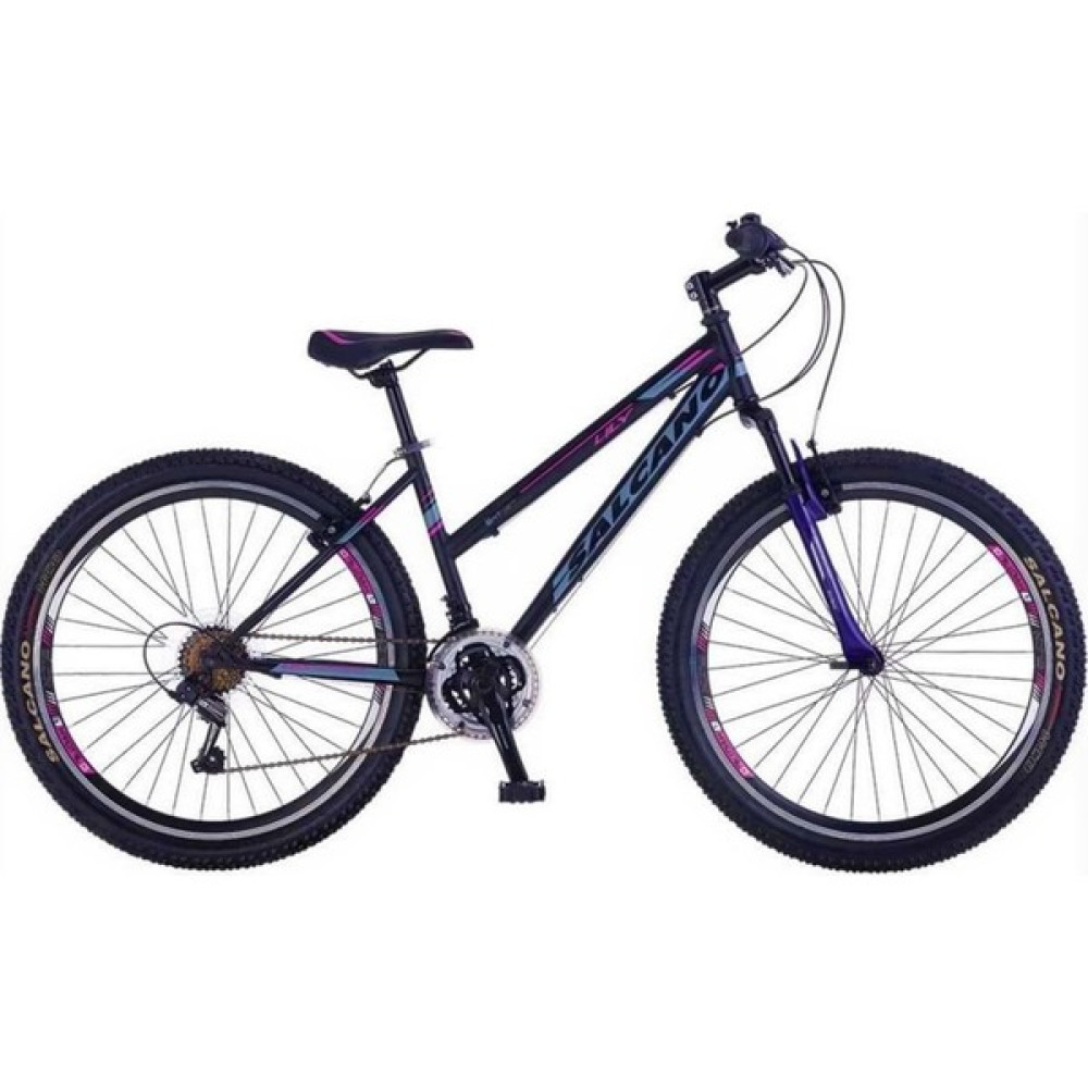 Salcano Lıly - 24"jant - Lady - V Fren - 13"- Mat Siyah/mor-Gri Dağ Bisikletleri Fiyatı