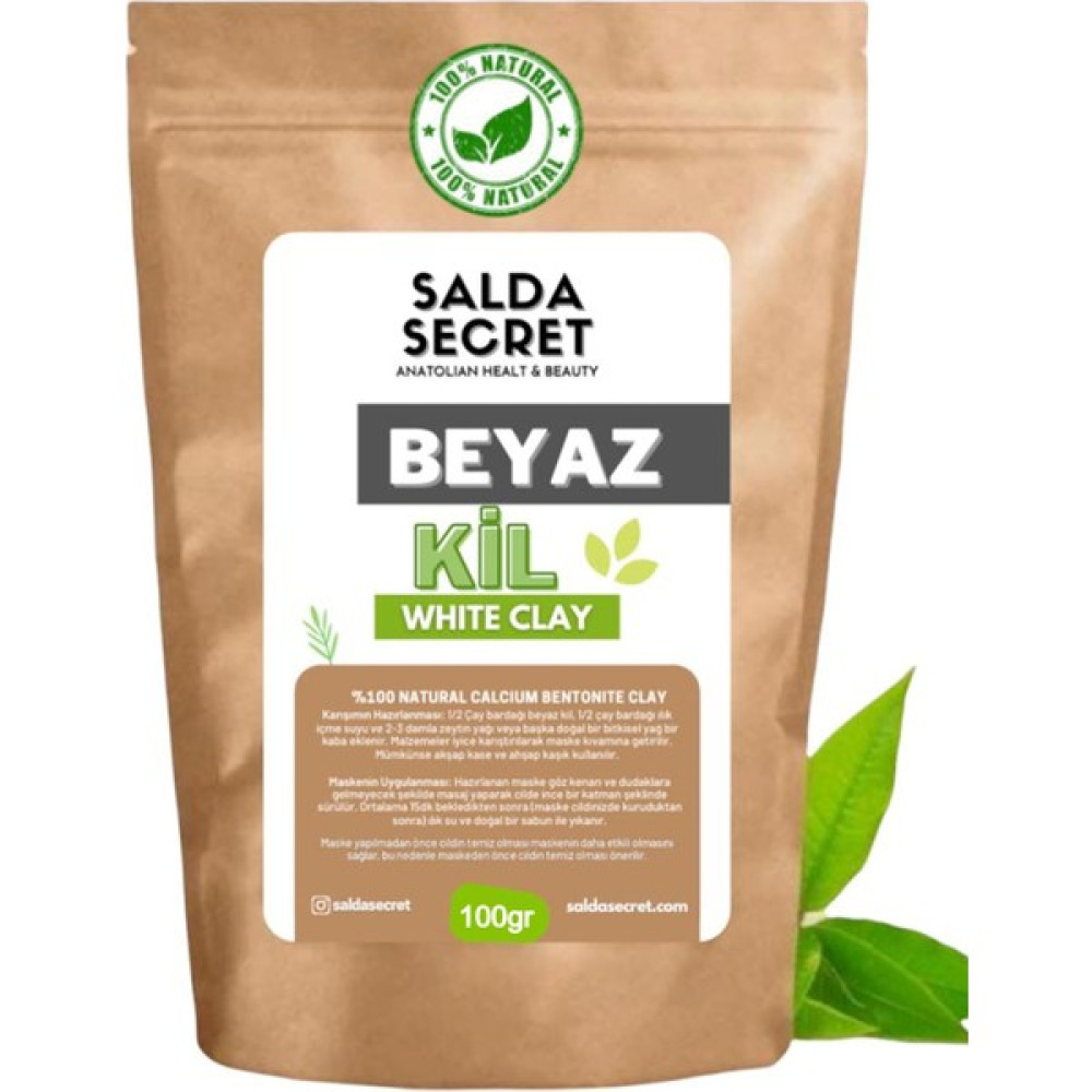 Salda Secret Beyaz Kil Doğal Yüz Maskesi 100 gr Toz - Kil Maskesi - Indian Healing Clay Maskeler Fiyatı