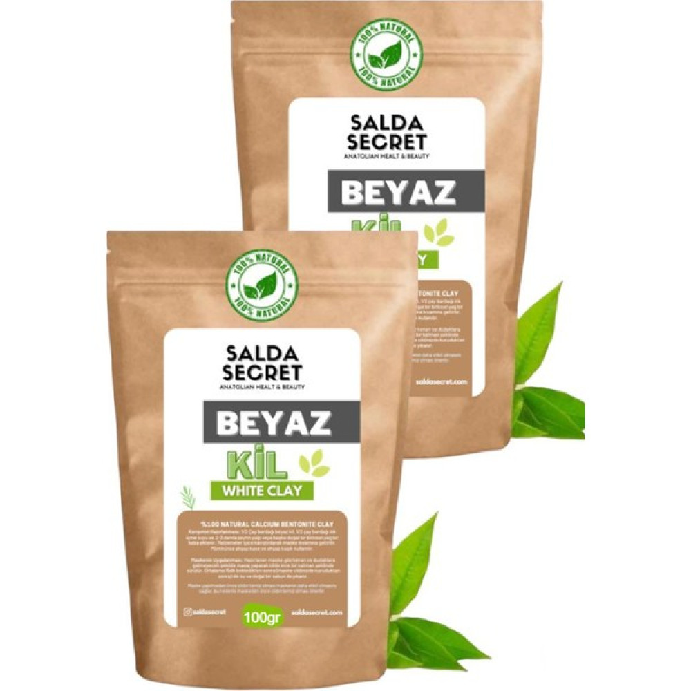 Salda Secret Beyaz Kil Doğal Yüz Maskesi 100 gr X2 Adet Toz - Kil Maskesi - Healing Clay Maskeler Fiyatı
