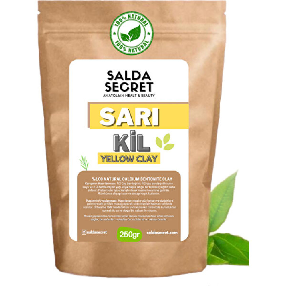 Salda Secret Sarı Kil Doğal Yüz Maskesi 250 gr Toz - Kil Maskesi - Indian Healing Clay Maskeler Fiyatı