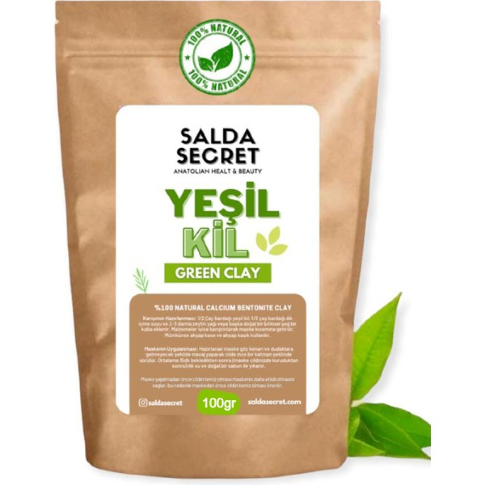Salda Secret Yeşil Kil Doğal Yüz Maskesi 100 gr Toz - Kil Maskesi - Indian Healing Clay Maskeler Fiyatı