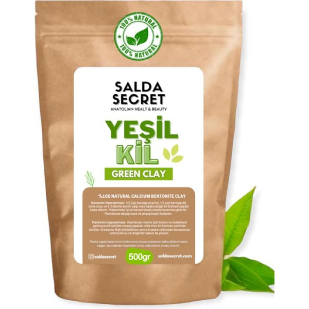 Salda Secret Yeşil Kil Doğal Yüz Maskesi 500 gr Toz - Kil Maskesi - Indian Healing Clay Maskeler Fiyatı
