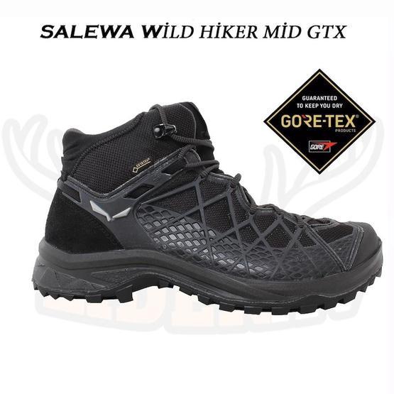 Salewa Wild Hiker Mid Gtx Siyah-Silver Erkek Trekking Ayakkabı