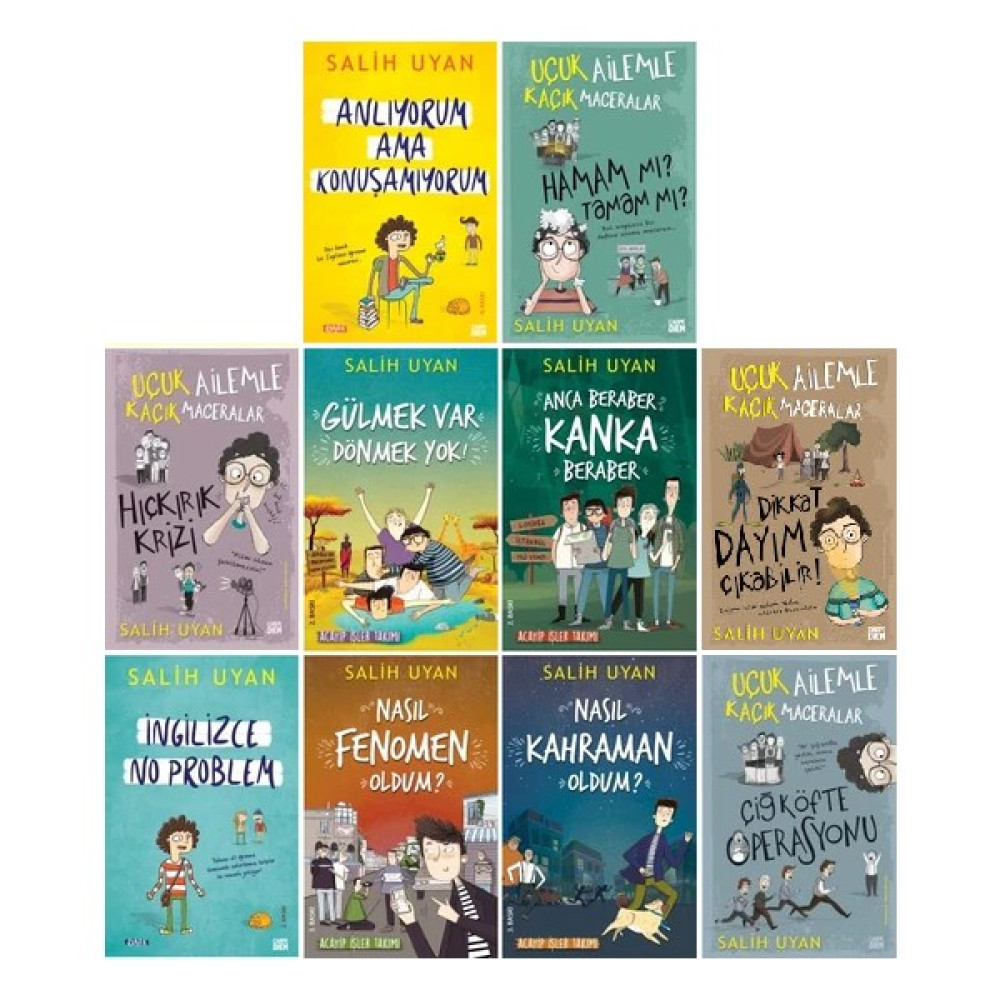 Salih Uyan 10 Kitap Set / Anlıyorum Ama Konuşamıyorum - Uçuk Ailemle Kaçık Maceralar - Acayip Işler Takımı Çocuk Öykü Fiyatı