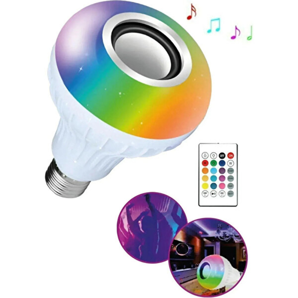 Salile Renk Değiştiren Rgb LED Lamba Bluetooth Hoparlörlü Uzaktan Kumandalı - Beyaz - Kırmızı - 10 W Led Aydınlatmalar Fiyatı
