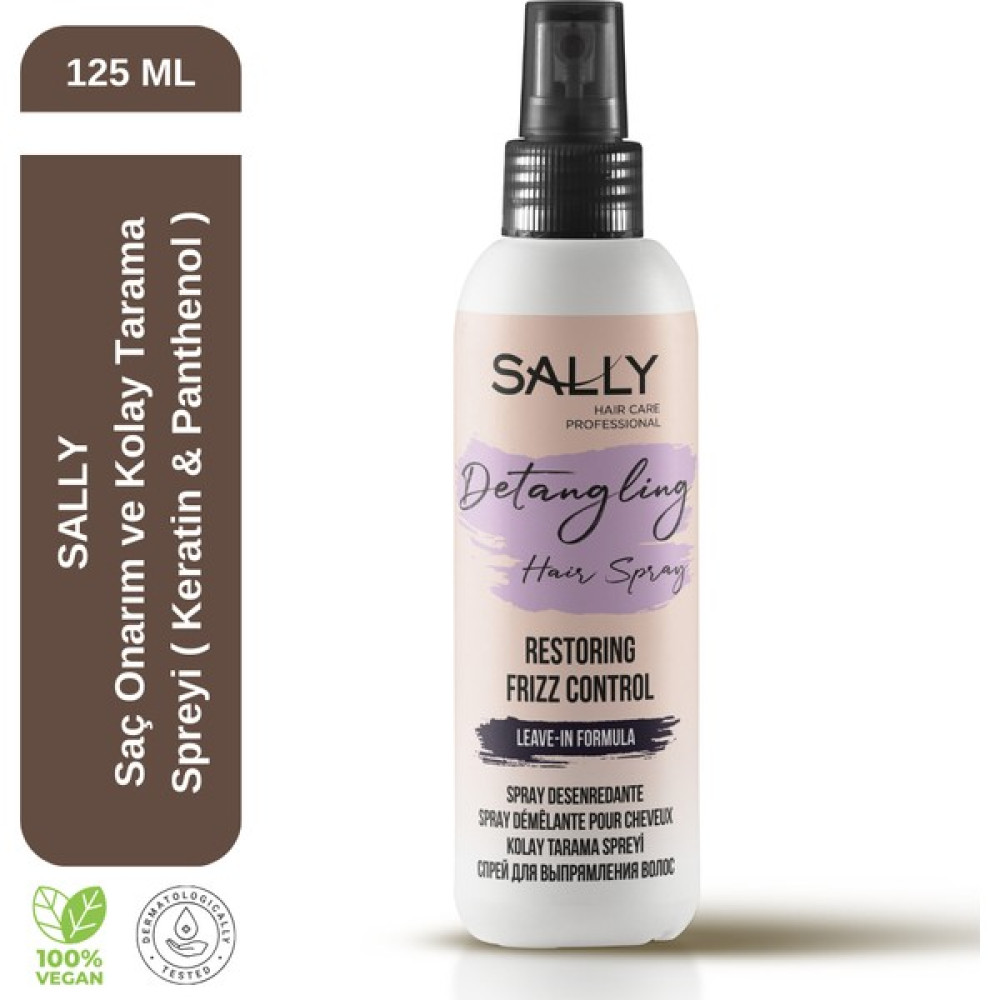 Sally Saç Spreyi Bakım Onarım & Kolay Tarama Spreyi - Keratin & B5 Vitamini - 125 ml Saç Şekillendirici Sprey Fiyatı