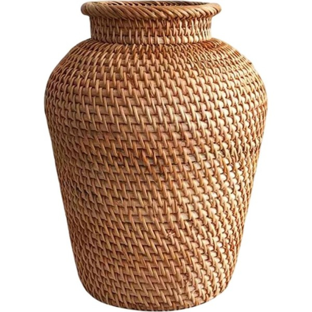 Salmoph Retro Tarzı Rattan Vazo Saksı Buketleri Tutucu Dekoratif Hasır Vazolar (Yurt Dışından) - Kahverengi Vazo Fiyatı