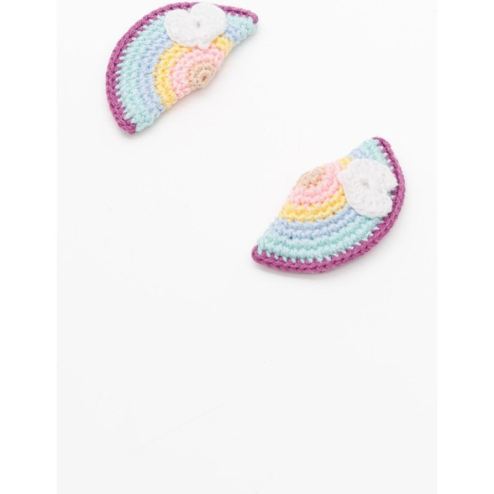 Saltan Art Saltanart Amigurumi Toka Gökkuşağı Işlemeli Örgü Toka Çıtçıt Toka (2 Adet) Toka, Taç & Saç Bandı Fiyatı
