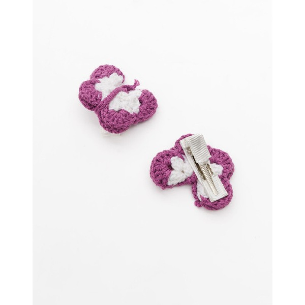 Saltan Art Saltanart Amigurumi Toka Kelebek Işlemeli Lila Örgü Toka Kıskaçlı Toka (2 Adet) Toka, Taç & Saç Bandı Fiyatı