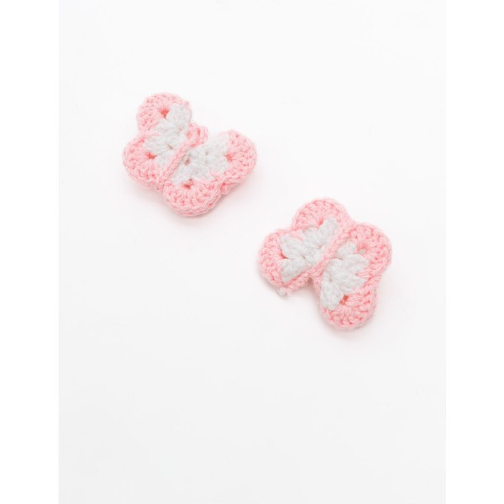 Saltan Art Saltanart Amigurumi Toka Kelebek Işlemeli Pembe Örgü Toka Çıtçıt Toka (2 Adet) Toka, Taç & Saç Bandı Fiyatı