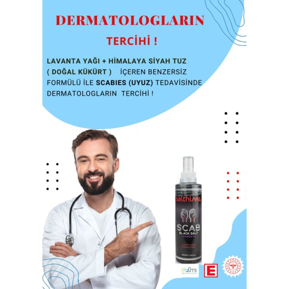 Salthima Scab Mineral Sprey 250 ml (Uyuz Kaşıntı Karşıtı) Doğal Kükürt Sağlık Bakanlığı Uts Kayıtlı Nemlendiriciler Fiyatı