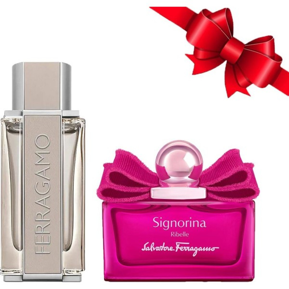 Salvatore Ferragamo Bright Leather Edt 100 ml Erkek Parfüm + Signorina Ribelle Edp 100 ml Kadın Parfüm Sevgililer Günü Özel 2li Hediye Seti Erkek Parfümleri Fiyatı