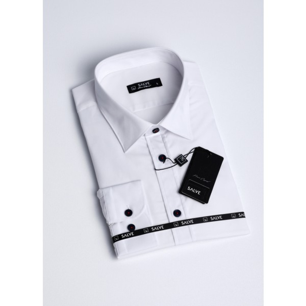 SALVE%100 Pamuk Slim Fit Beyaz Casual Gömlek 22162 Erkek Gömlek Fiyatı