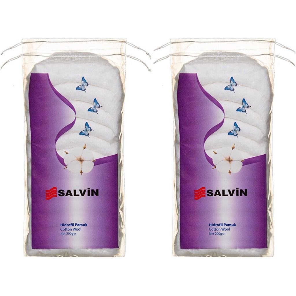 Salvin Hidrofil Pamuk 200 GR x 2 Adet %100 Pamuklu Yumuşak ve Hassas Ciltler İçin Diğer Fiyatı