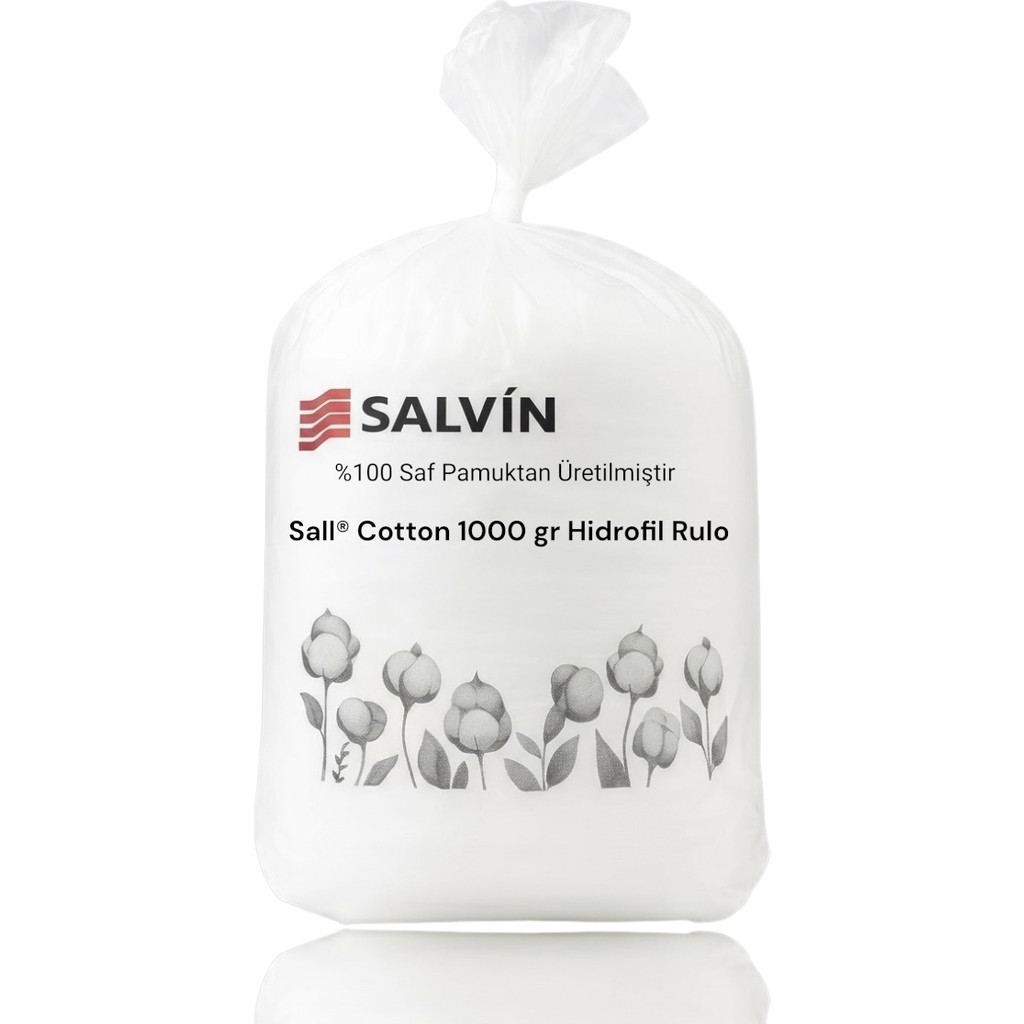 Salvin Sall® Cotton Hidrofil Rulo Pamuk 1000 gr %100 Saf Pamuk, Yumuşak ve Cilt Dostu Rulo Pamuk Diğer Fiyatı