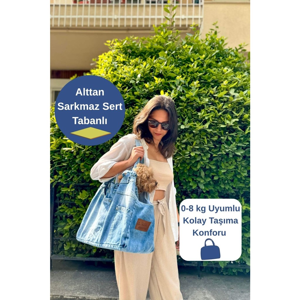 Salya Store Tabanlı Jean Köpek Taşıma Çantası 0 8 kg Küçük Irklar Diğer Fiyatı