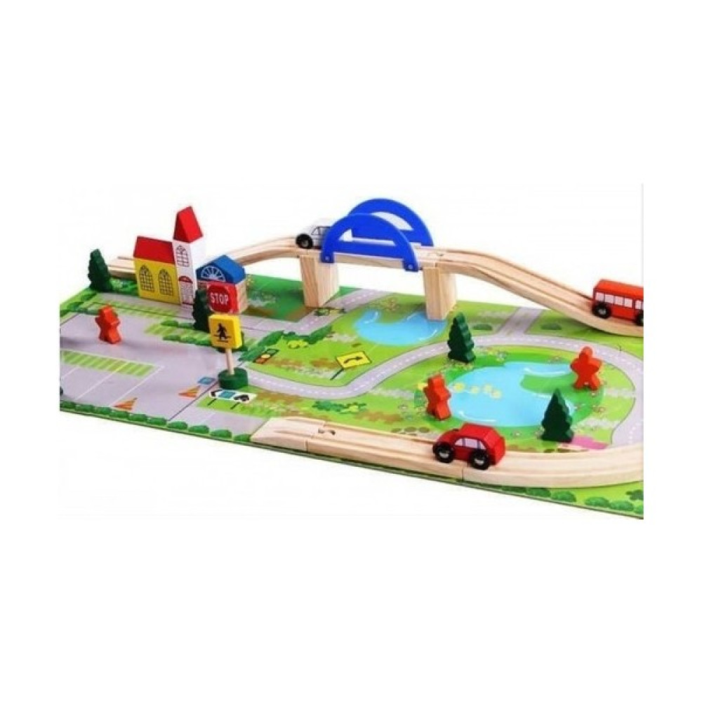 Sam Toys Ahşap 40 Parça Trafik Seti Oto Boyaları Fiyatı