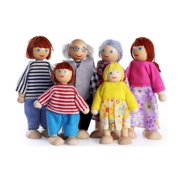 Sam Toys Ahşap Aile Kukla Seti Diğer Fiyatı
