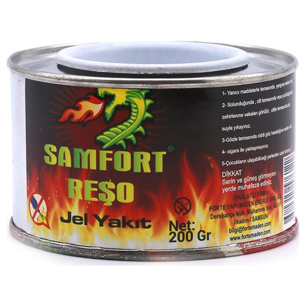 Samfort Teneke Kutu Reşo Jel Yakıt 200 gr Mangal & Barbekü Malzemeleri Fiyatı