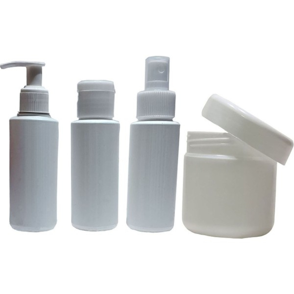 Sampex 4 Lü Seyahat Boy Boş Plastik Şişe Seti Krem ve Vazalin, Sabun, Kolonya Dezenfektan Şişeleri Hijyen ve Temizlik Fiyatı