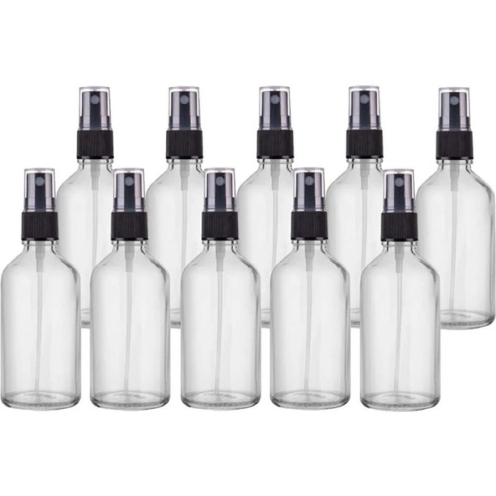 Sampex Cam Sprey Şişesi Siyah Kapak Pompalı Cam Fısfıs 50 ml Kolonya Şişesi 10 Adet Hijyen ve Temizlik Fiyatı