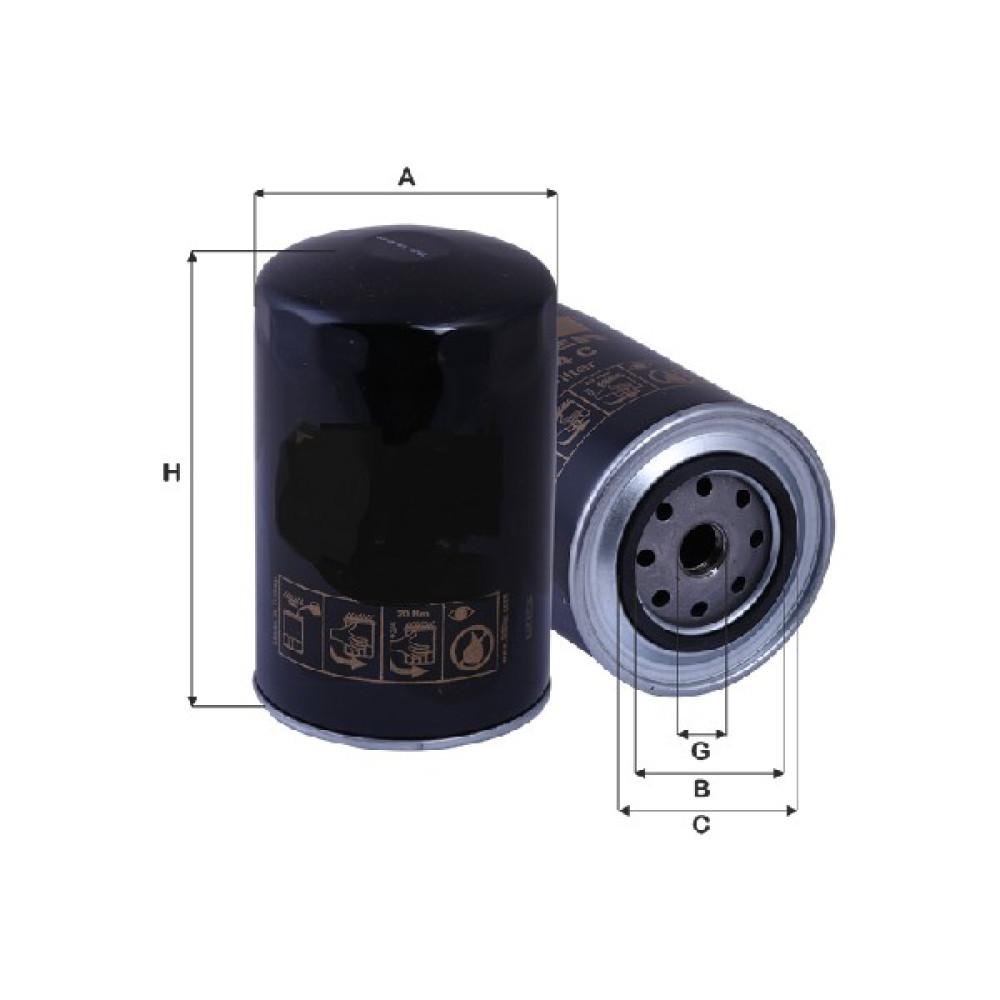 Şampi̇yon Fiat Traktör Yağ Filtresi-4625547-W8005-Oc308-H210W02-Zp514 Oto Filtre Grubu Fiyatı