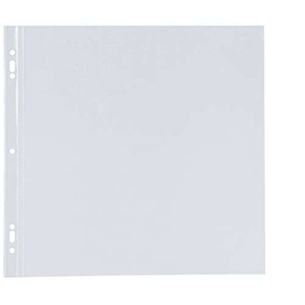 Samsill Scrapbook Refill Pages 12 x 12 Inches, 30 Pack, Super Heavyweight, Clear, Fits Post Bound and 3 Ring Albums, Archival Safe, Top Loading, Paper Inserts Not Included
