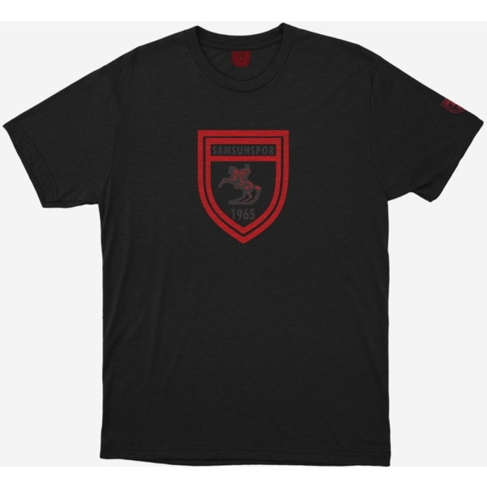 Samsun Spor Kırmızı Çizimli Armalı Yetişkin T-Shirt Erkek T-shirt Fiyatı