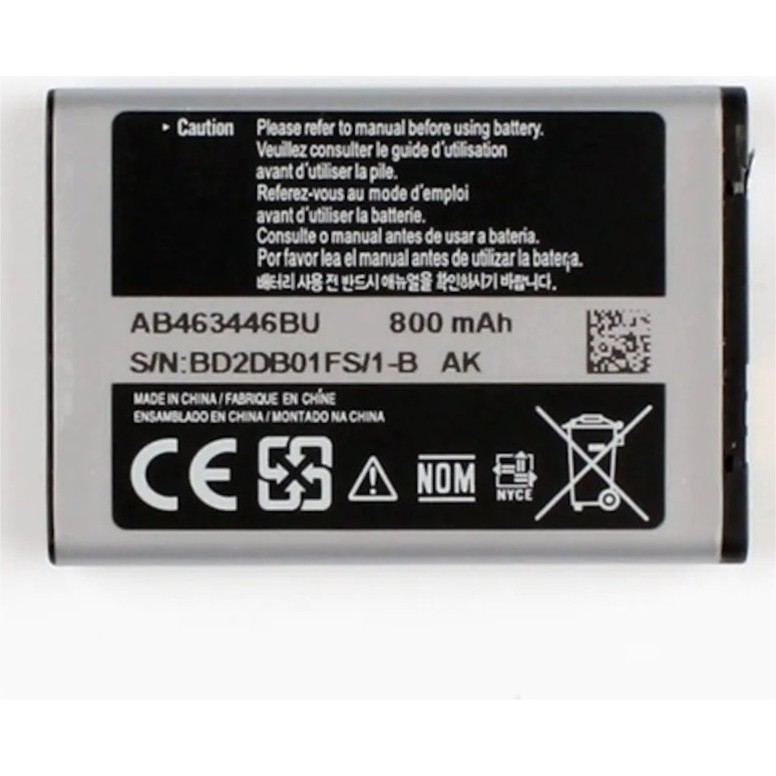Samsung E1205 E1200 E1207 E250 E500 AB463446BU Pil Batarya Diğer Fiyatı