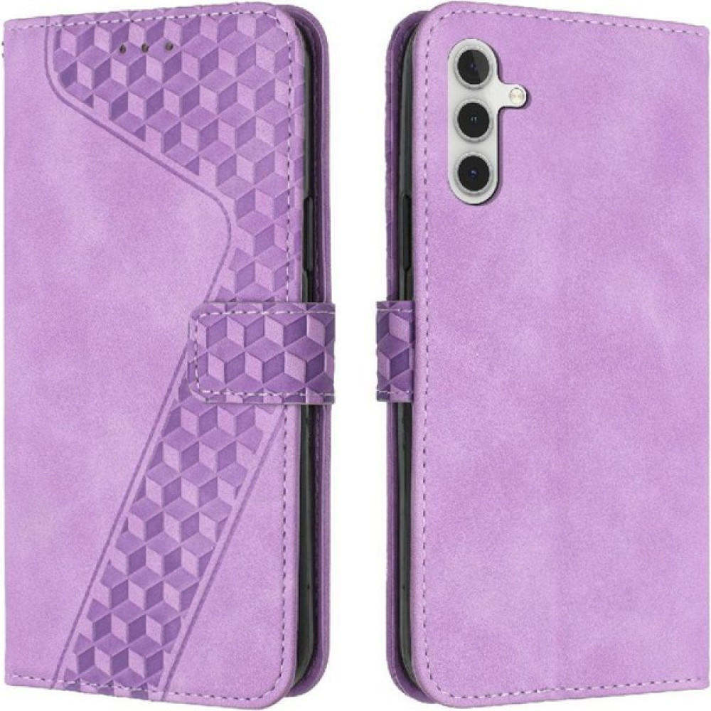 Samsung Galaxy A15 Için Telefon Kılıfı Kart Yuvaları Kapak Flip Folio Kickstand (Yurt Dışından) - Mor Cep Telefonu Kılıfı Fiyatı