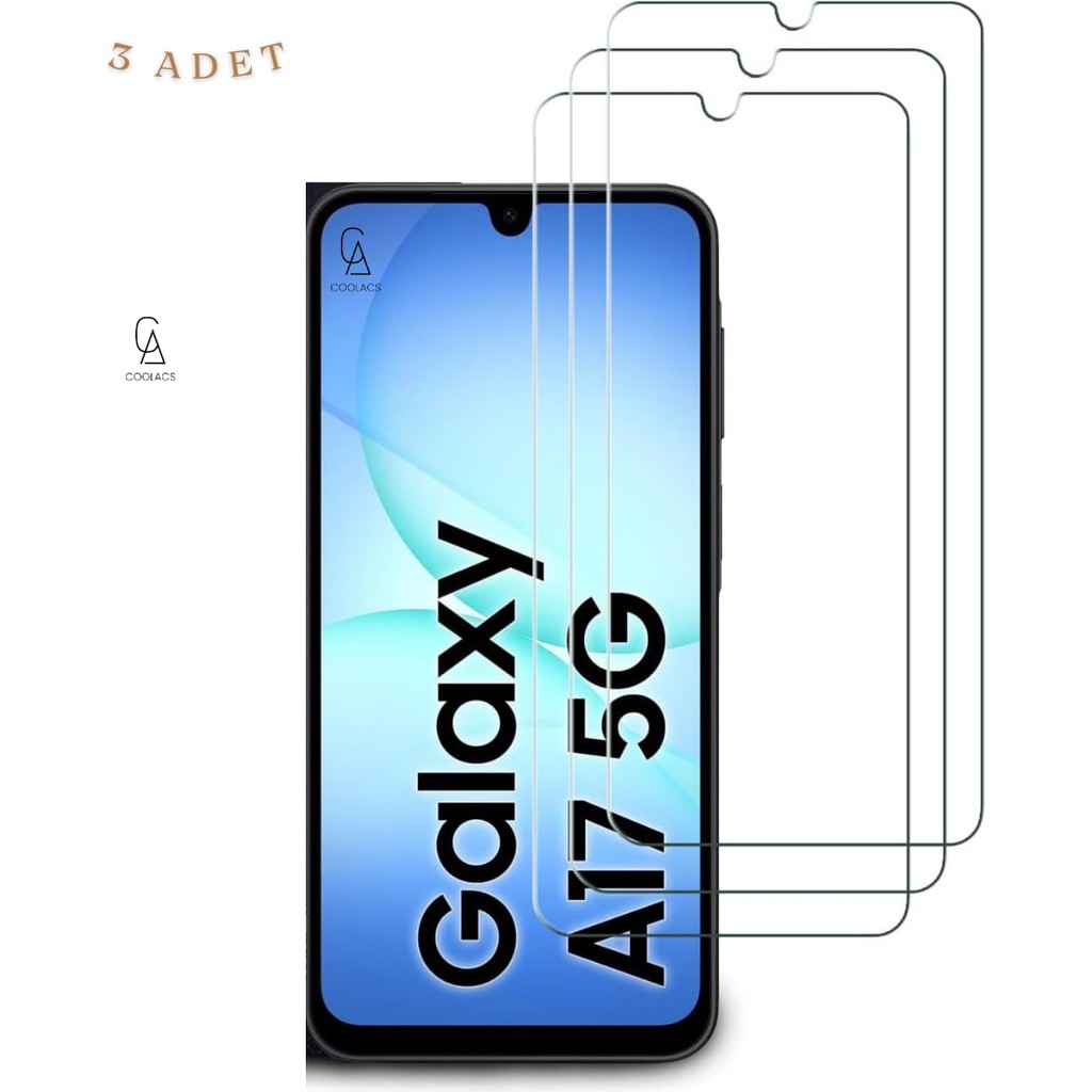 Samsung Galaxy A17 ile Uyumlu Ekran Koruyucu Şeffaf Temperli Kırılmaz Cam Ekran Koruyucu 3 Adet Cep Telefonu Ekran Koruyucusu Fiyatı