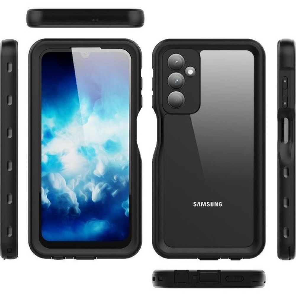 Samsung Galaxy A24 4G/A25 5g Su Geçirmez Dahili Ekran Koruyucu (Yurt Dışından) - Siyah - Galaxy A24 4G Cep Telefonu Kılıfı Fiyatı