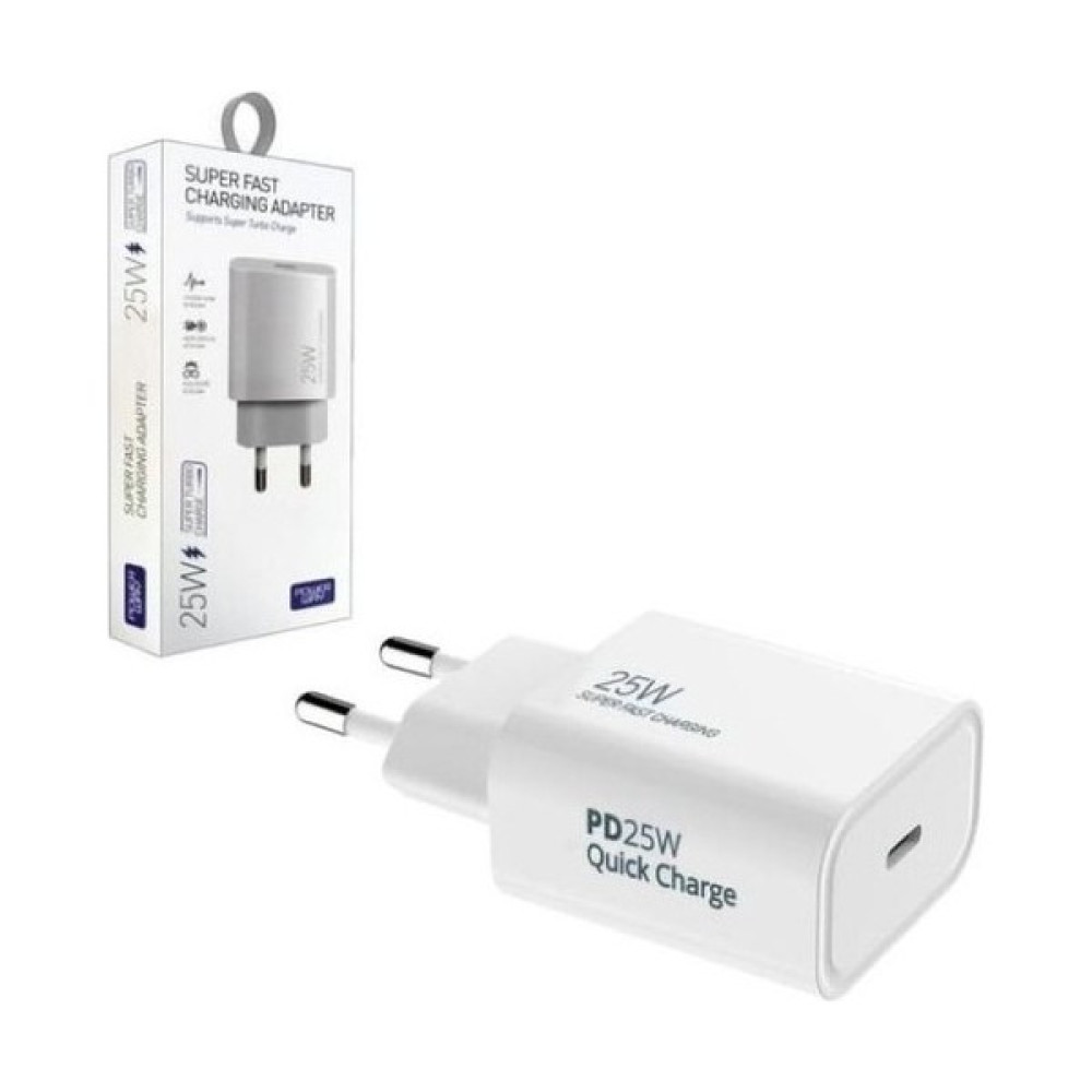 Samsung Galaxy A26 5g Ile Uyumlu 25W Pd Type-C 3A Süper Turbo Hızlı Şarj Adaptörü - Beyaz Cep Telefonu Şarj Cihazı Fiyatı