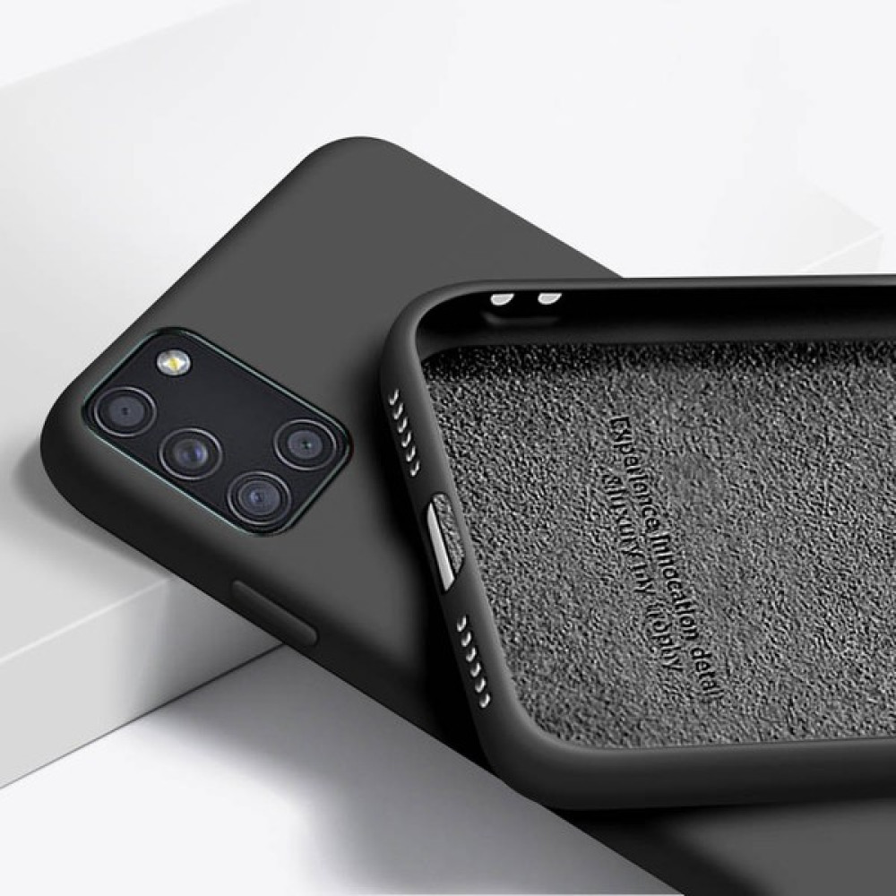 Samsung Galaxy A51 Kılıf Kadife Lansman Soft Yumuşak Liquid Silikon Kamera Korumalı Mara - Siyah Cep Telefonu Kılıfı Fiyatı