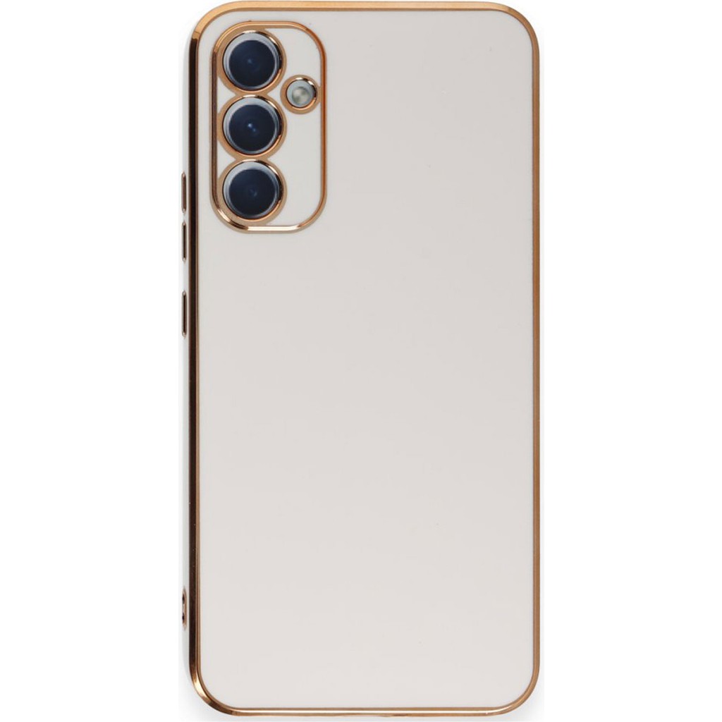 Samsung Galaxy A55 Kılıf Kenar Detaylı Yumuşak Parlak Silikon - Beyaz Cep Telefonu Kılıfı Fiyatı
